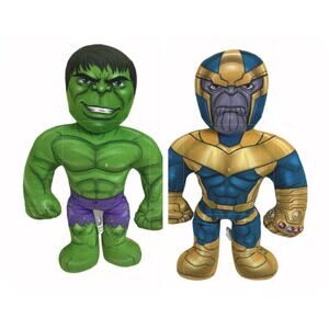 Marvel Half Ems Thanos Hulk Double Sided 2 in 1 18" Plush Toy Avengers Doll